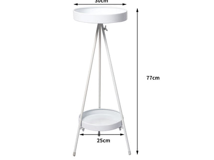 Levede Plant Stand 2 Tiers Outdoor Indoor White Large-1864184723920785410