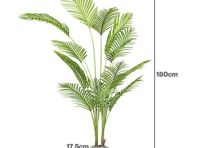 Lambu Artificial Tree Palm Fake Leaves Large Artificial Plants Indoors 180cm-2050056792716742658