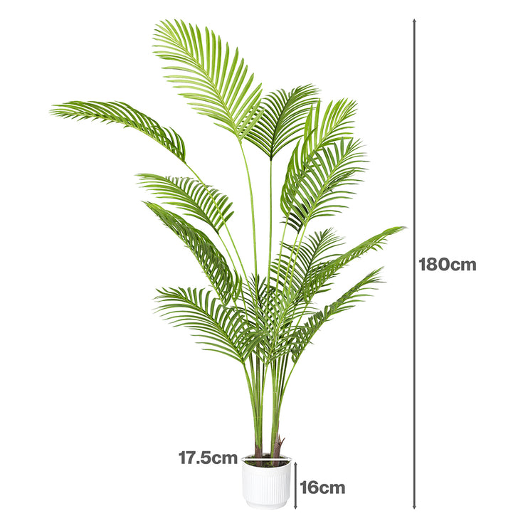 Lambu Artificial Tree Palm Fake Leaves Large Artificial Plants Indoors 180cm-2050056792716742658