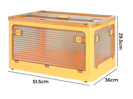 Storage Organiser Large Box Stackable M Orange Medium-1864184614235541506