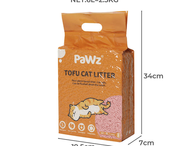 PaWz 2.5kg Tofu Cat Litter Clumping Watermelon x4-1973193454875971586