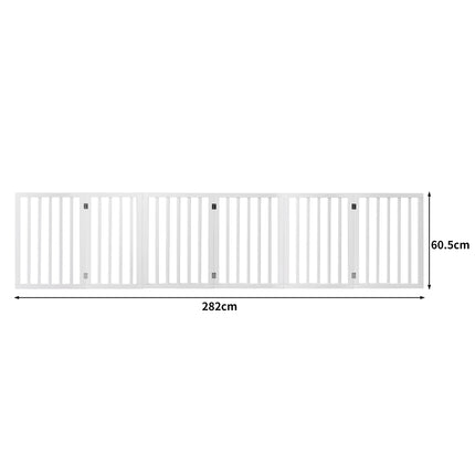 PaWz Wooden Pet Gate Dog Fence Safety White 100 Pack-1973193643762257922