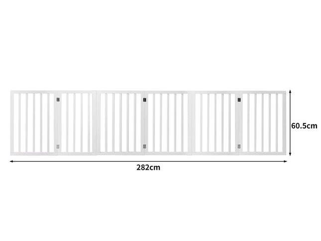 PaWz Wooden Pet Gate Dog Fence Safety White 100 Pack-1973193643762257922