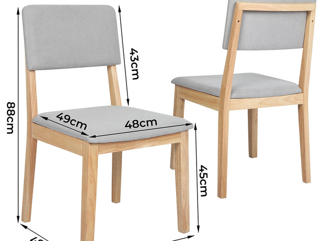 Levede 2x Dining Chair Armless Upholstered Seat-1910112280436150274