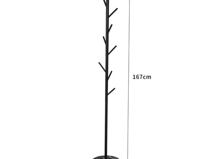 Levede Coat Rack Hat Clothes Stand Hanger Black-1942353103273725954