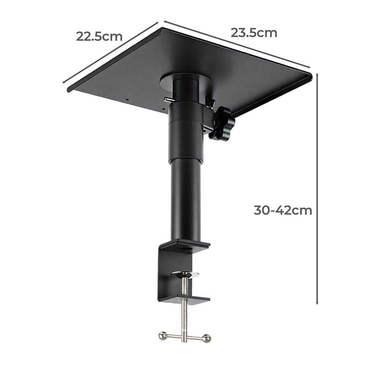 Levede 2x Desk Clamp Speaker Stands Set Adjustable Rotatable Monitor CD Player-2065254308118663170