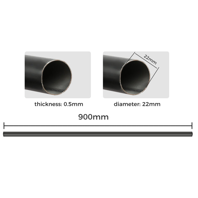 Marlow Steel Curtain Rod Quiet Rail Black-1973194068058050562