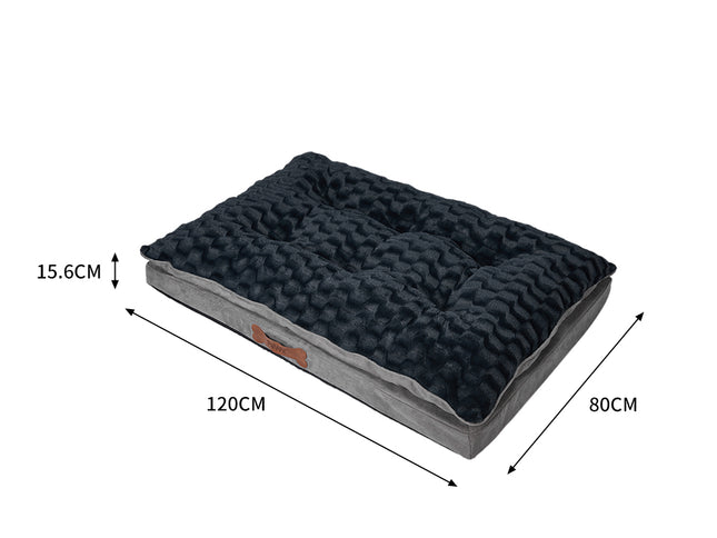 Dog Calming Bed Warm Soft Plush Comfy XL Grey X-Large-1973193641606385666