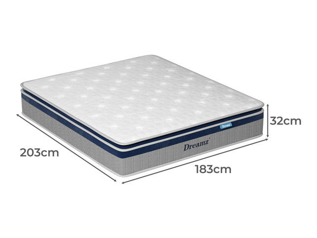 DreamZ Spring Mattress Pillow Top All Sizes  32CM-1973193428275695618