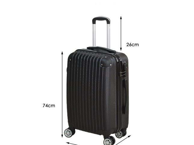 Slimbridge 28" Travel Luggage Suitcase Black-1864184672586698754