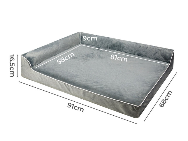 Pawz Orthopedic Dog Bed L Grey-1910112251923271682