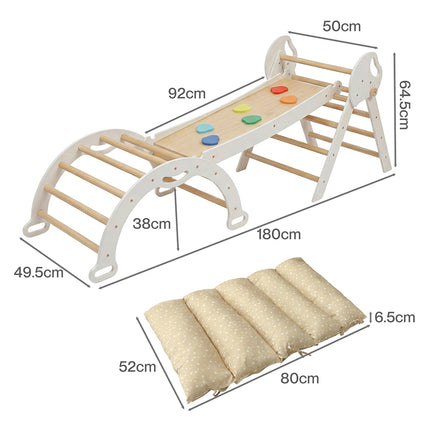 BoPeep Kids Climbing Toys Sets Toddler Toys Triangle Arch Climber Indoor White-2050059014536040450