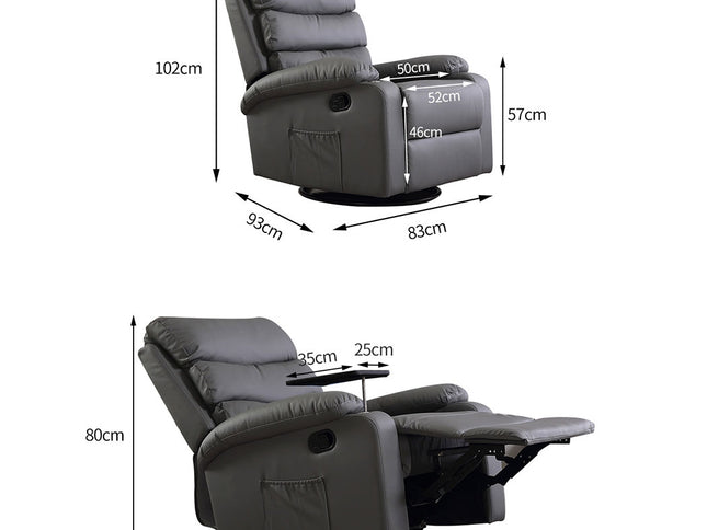 Levede Massage Chair Recliner Chairs Grey-1975420439761129474