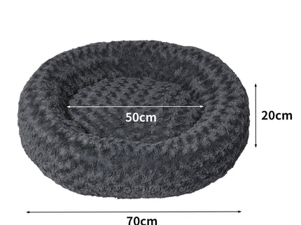 PaWz Calming Dog Bed Warm Soft Plush M Dark Grey Medium-1864184534111752194