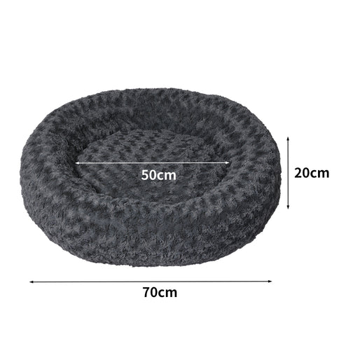 PaWz Calming Dog Bed Warm Soft Plush M Dark Grey Medium-1864184534111752194