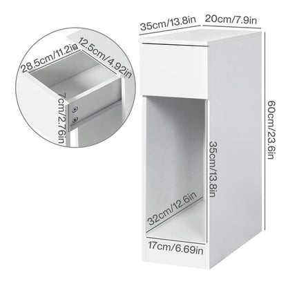 Levede Slim Bedside Table Nightstand Side Table Storage Bedroom Narrow Cabinet-2050056781610225666