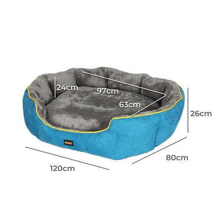 PaWz Electric Pet Heater Bed Heated XL Blue X-Large-1975420457737916418