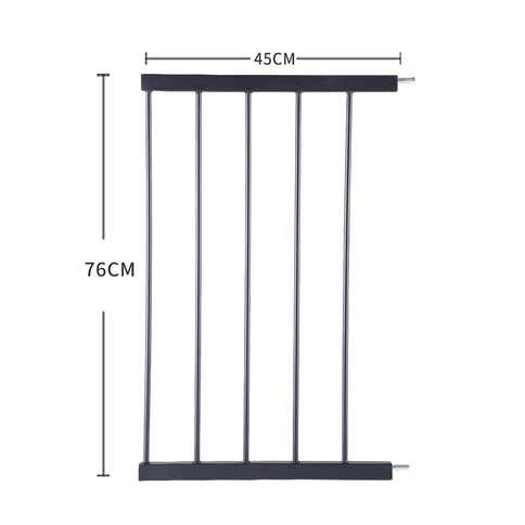 Levede Baby Safety Gate Adjustable Pet Black 45cm Extension-1910113188146450434