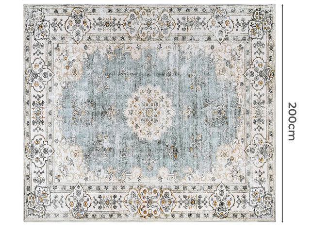 Marlow Floor Rug Short Pile Washable Vintage Carpet Soft Plush Non Slip 200x230-1975420390847156226