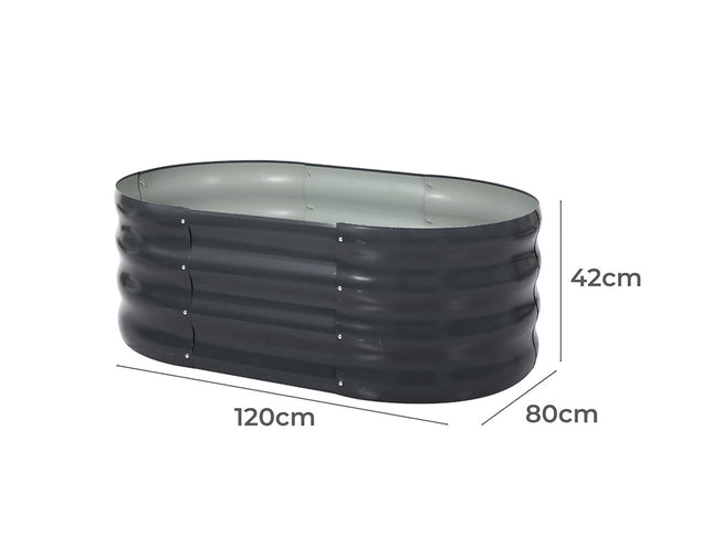 Lambu Garden Bed Planter Raised Coated 120x80x42cm-1973193867075391490