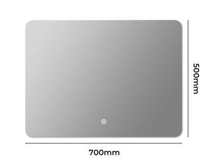 EMITTO LED Wall Mirror Anti-fog Bathroom 70x50cm 50x70-1910112985511235586