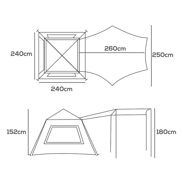Mountview Instant Pop up Tent Automatic-1954802649299816450