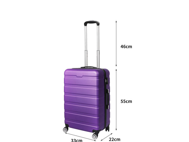 Slimbridge 20" Carry On Luggage Case Purple 20 inch-1864184364787699714