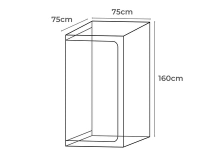 Grow Tent Indoor System Hydroponics 75x75x160cm-1864184492823023618