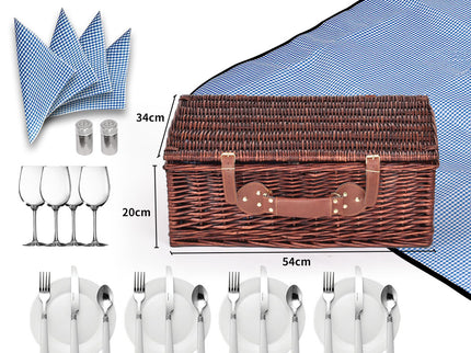4 Person Picnic Basket Baskets Set Outdoor-1864183149525864450