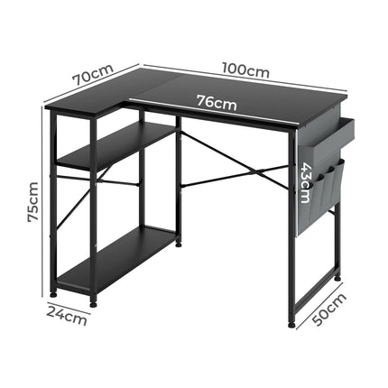 Levede L-shaped Gaming Computer Desk Corner Table Home-2011971107690778626