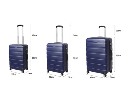 Slimbridge 3PC Luggage sets Suitcase Navy-1864184368147337218