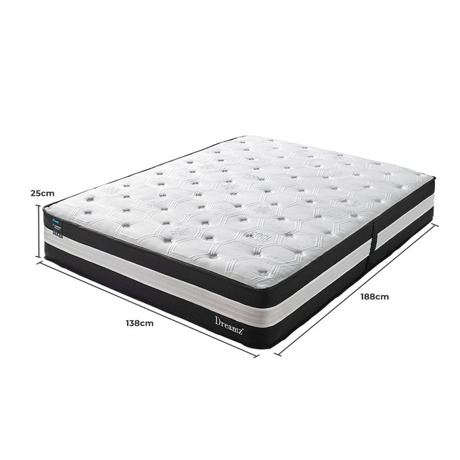 Dreamz Double Cooling Mattress 5 Zone 25cm-1973193975917580290