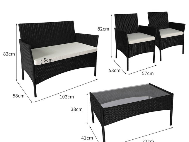 Levede 4PCS Outdoor Furniture Setting-1975420434157539330