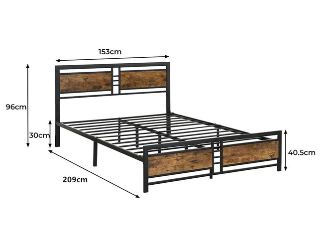 Levede Metal Bed Frame Queen Mattress-1942353312951177218