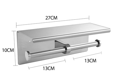 Toilet Paper Holder Double Roll Stainless-1910113085927067650