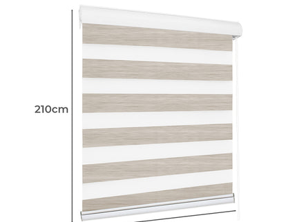 Marlow Blackout Zebra Roller Blind Curtains 120x210 Beige-1910113277581594626