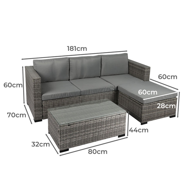 Levede 5pcs Outdoor Sofa Set Patio Furniture-1954802883123875842