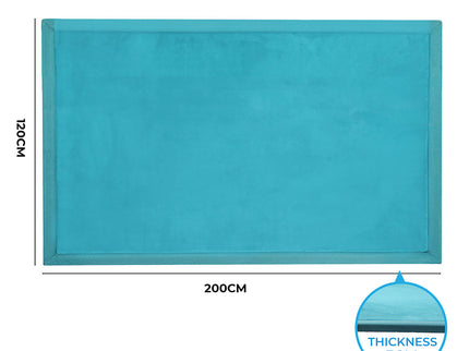 Marlow Coral Velvet Area Rugs Large Mat 120x200cm Blue-1910112283481214978