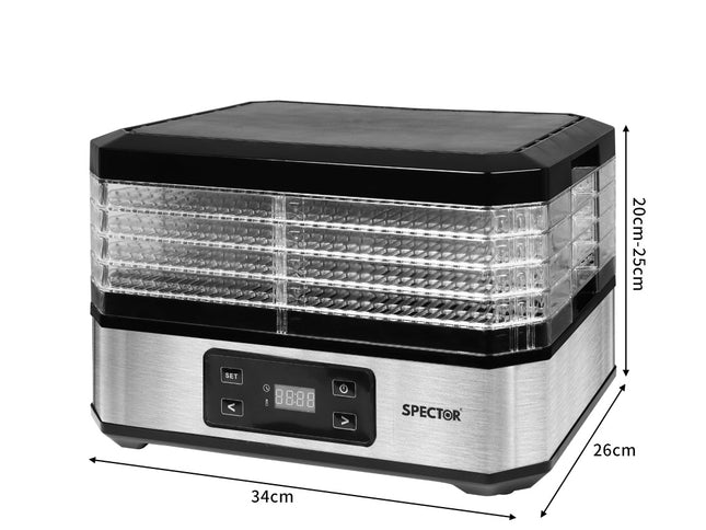 Spector Food Dehydrators Stainless Steel-1973193933592858626