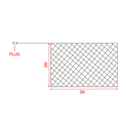 320LED Fairy Lights Net Mesh Curtain Warm white-1973193615828193282