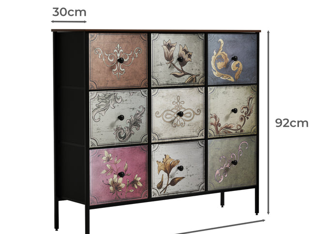 Levede 9 Chest of Drawers Storage Cabinet-1973193810368401410