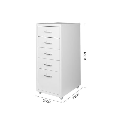 Levede 5 Drawer Office Cabinet Drawers White-1917016721101819906