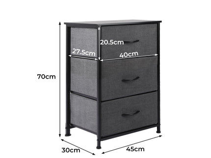 Levede Storage Cabinet Tower Chest Dark Grey-1917016726277591042