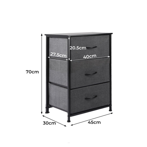 Levede Storage Cabinet Tower Chest Dark Grey-1917016726277591042