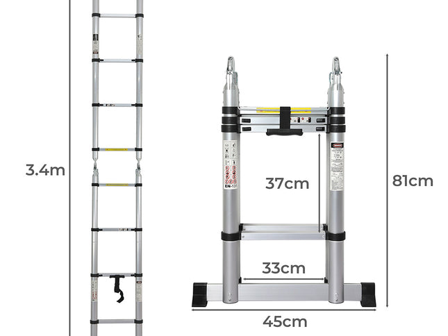 Traderight Folding Multi Purpose Ladder 8 Step-1975420320735170562