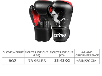 Centra Boxing Gloves PU Leather MMA Training Mitts Fight Punch Bag Sparring 8OZ-1954802365555150850