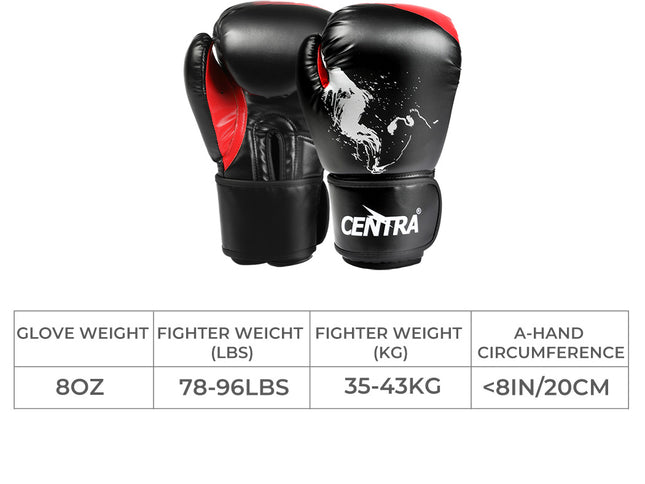 Centra Boxing Gloves PU Leather MMA Training Mitts Fight Punch Bag Sparring 8OZ-1954802365555150850