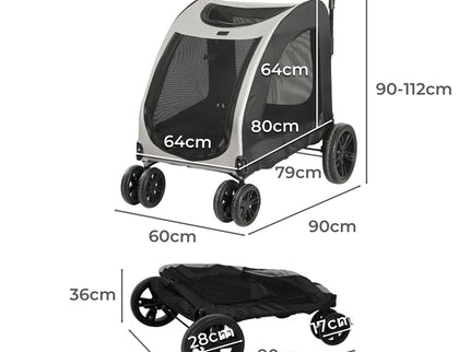 PaWz Pet Dog Stroller Pram Carrier Cat-1864184625530802178