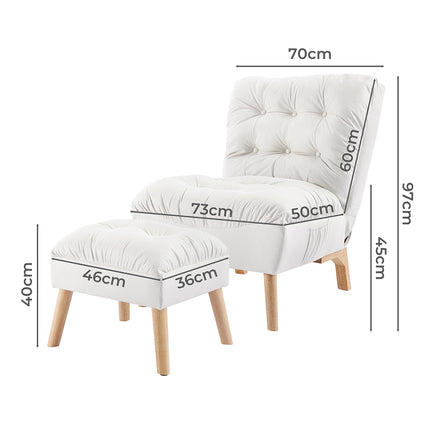 Levede Sofa Ottoman Set Accent Recliner-1973194010130518018