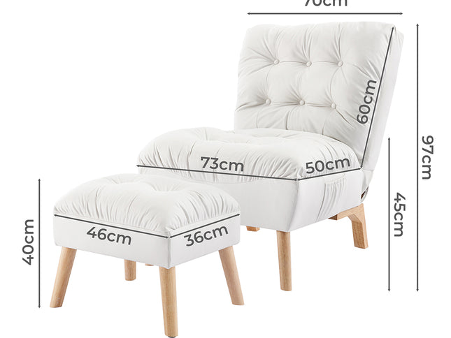 Levede Sofa Ottoman Set Accent Recliner-1973194010130518018